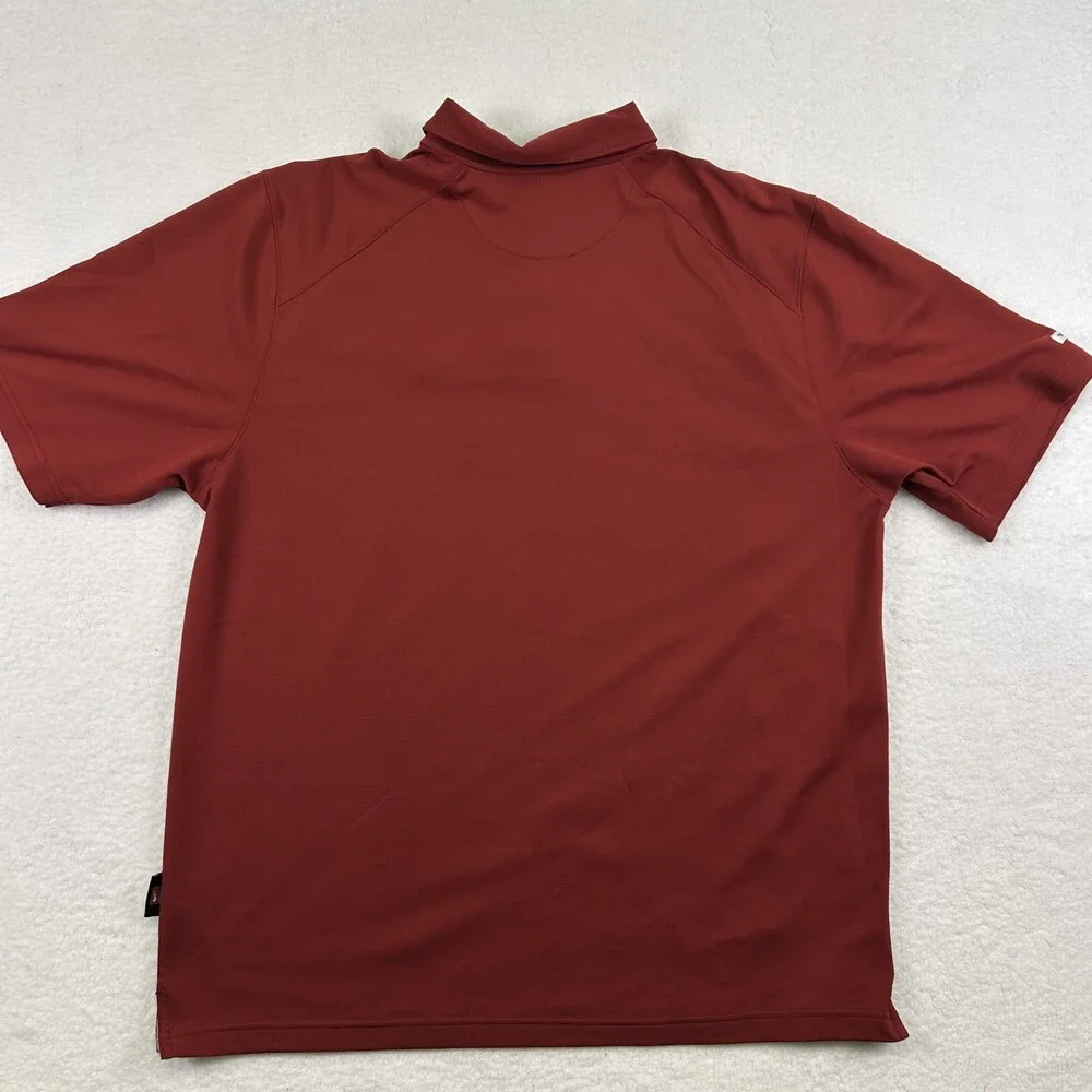 Nike Dri-Fit Polo Shirt Mens XL Oklahoma Sooners Red Short Sleeve Golf